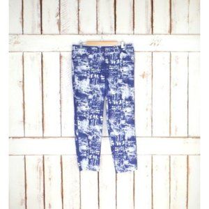 90s vintage Lucienne Phillip blue and white abstract pants